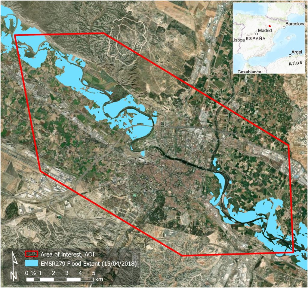 Flooding episode in Ebro Basin, Spain